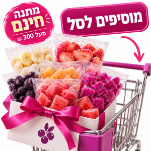 מוצר מתנה בכל הזמנה מעל 300 ש"ח,תוסיפו לסל ולחצו פה כדי לקרוא את הפרטים